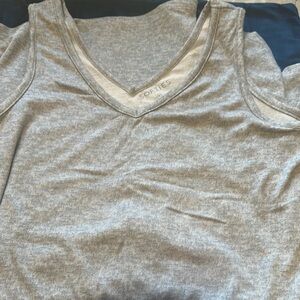 Softies Gray V-Neck Tank Top